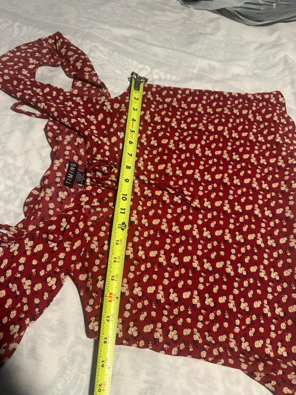Timing Red Floral Ruffle Cami - Picture 9 of 9